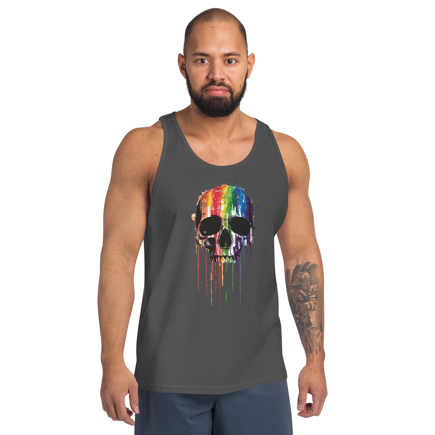 Skull Drip Rainbow Pride Tank Top