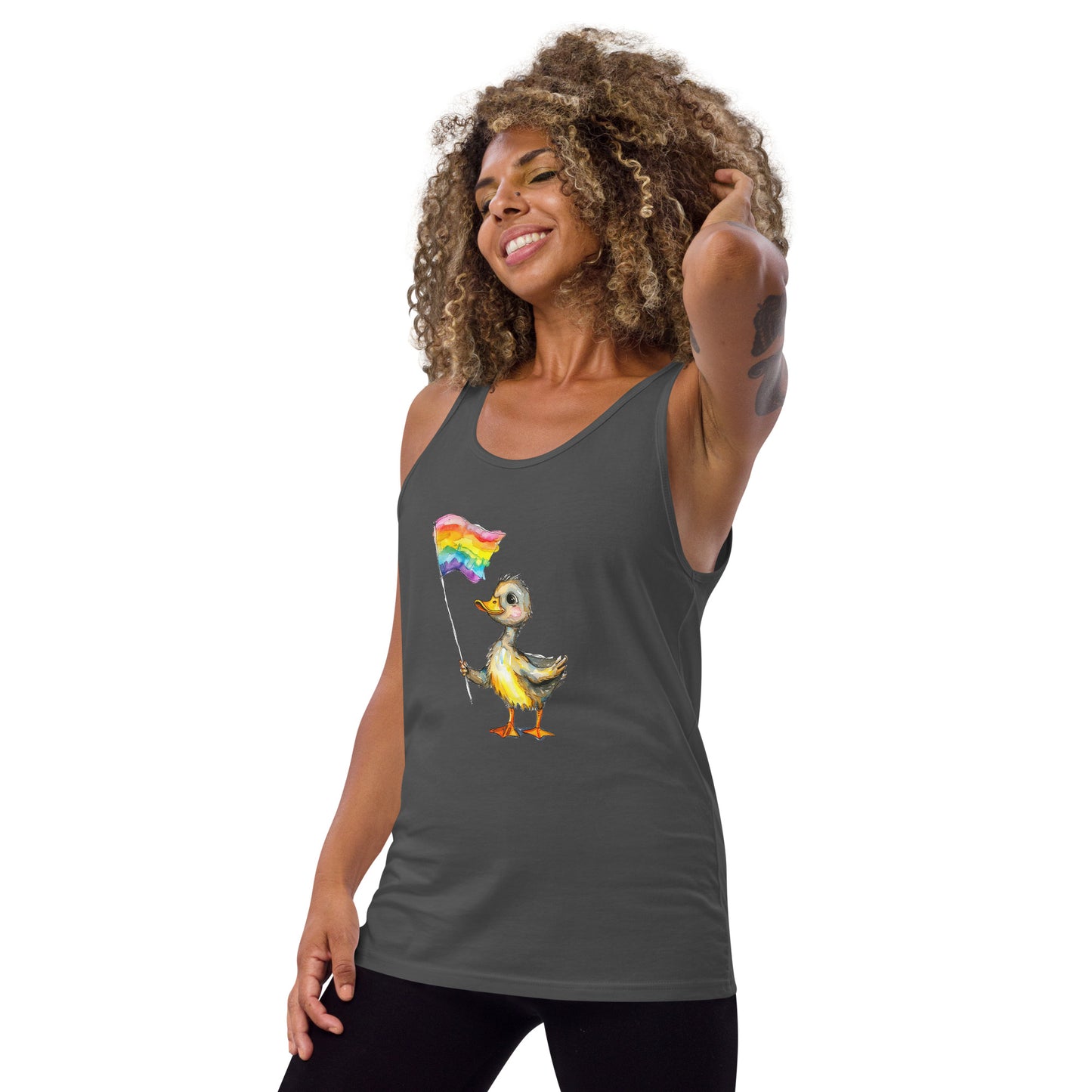 Duckling Pride Flag Tank Top