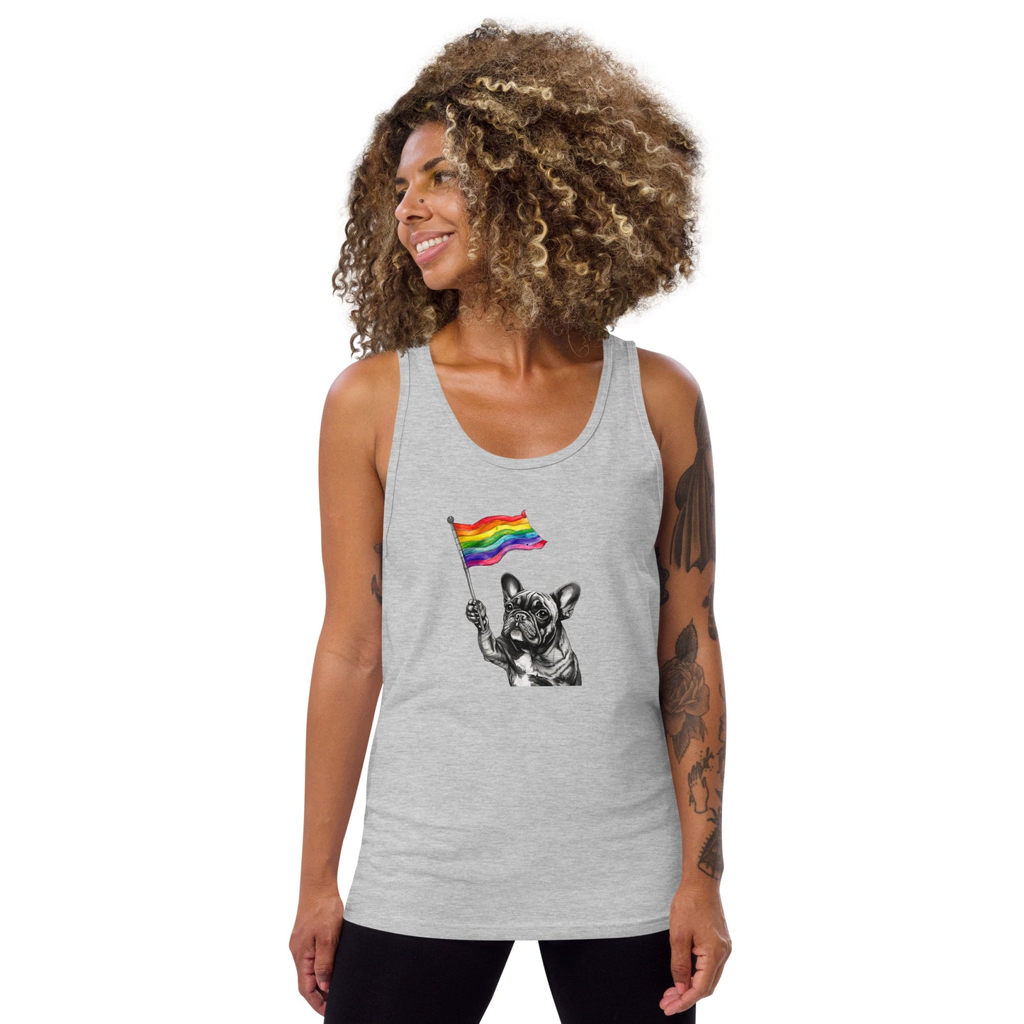 Frenchie Pride Flag Tank Top