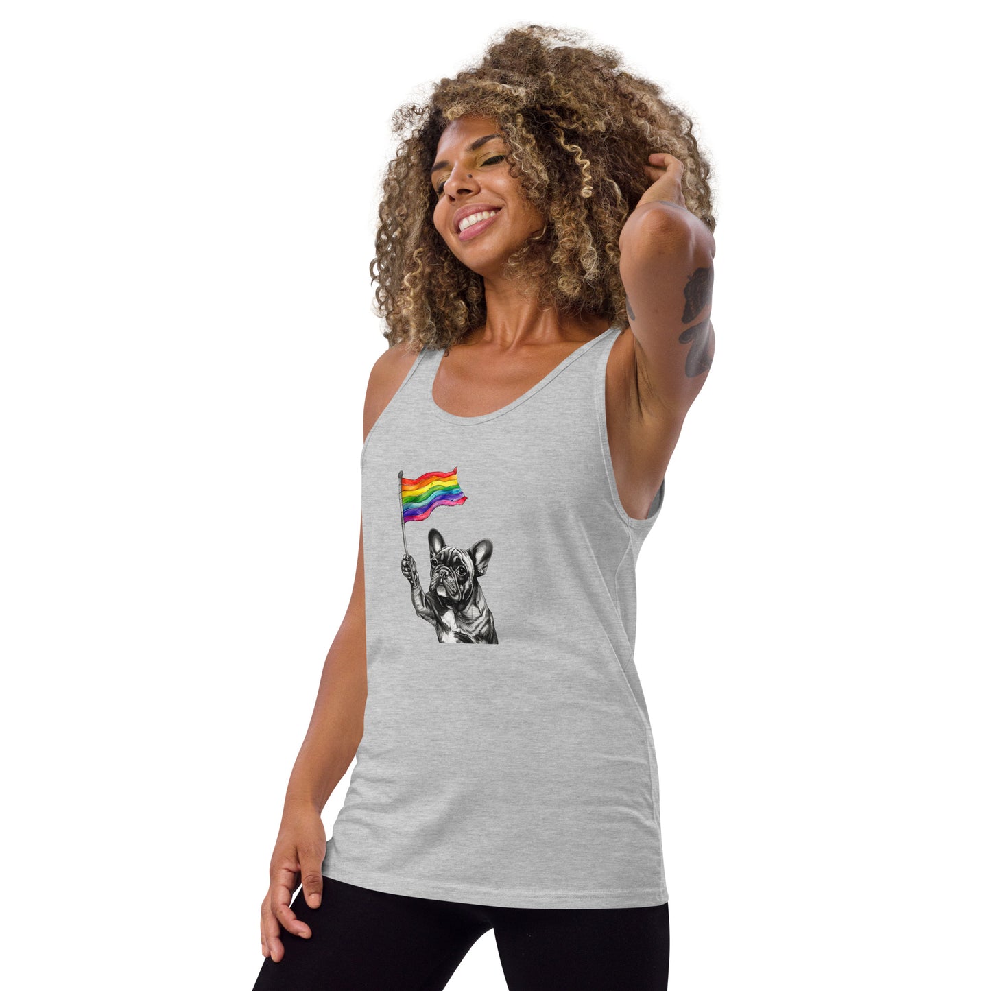 Frenchie Pride Flag Tank Top