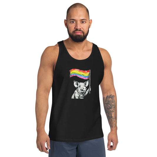 Pig Pride Flag Tank Top