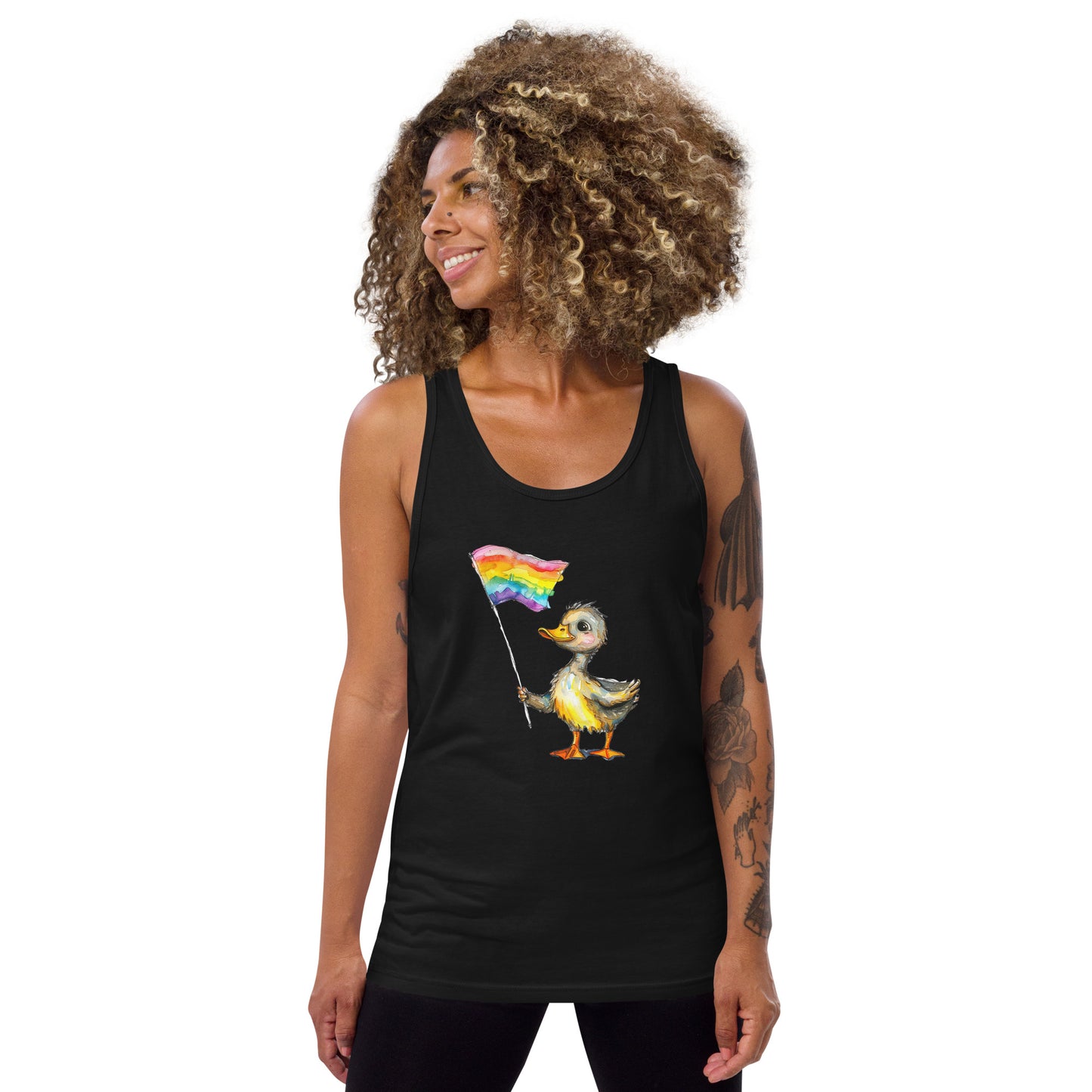 Duckling Pride Flag Tank Top