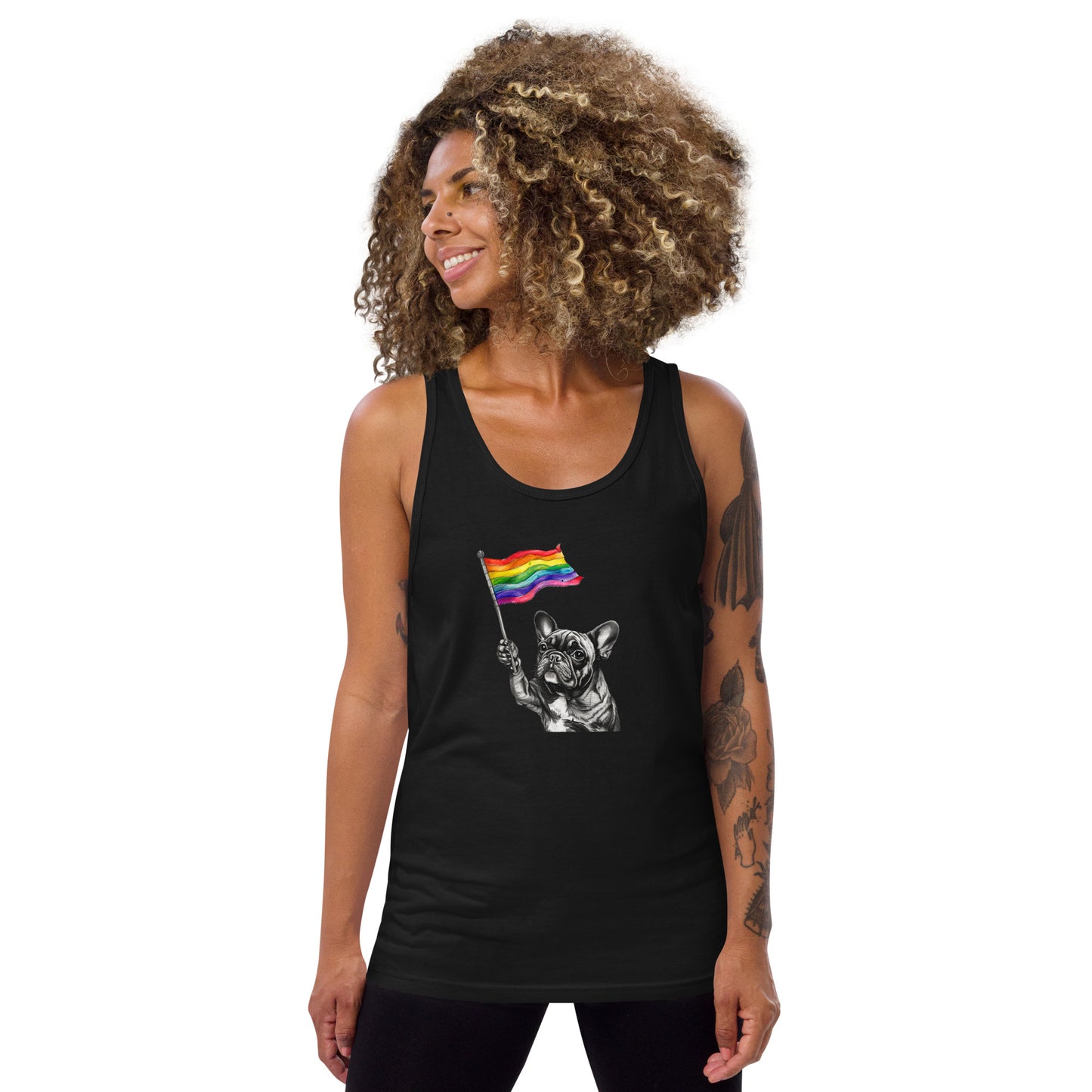 Frenchie Pride Flag Tank Top