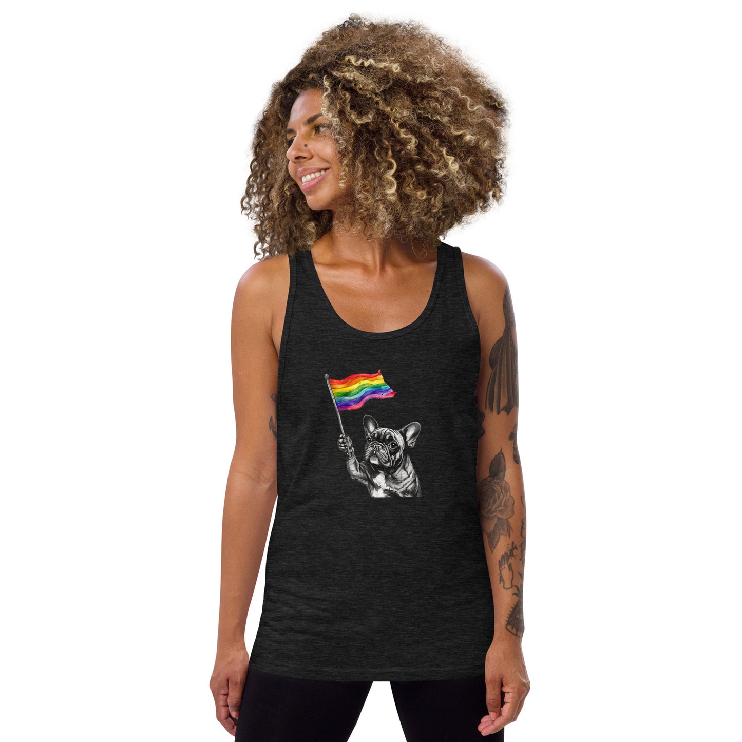 Frenchie Pride Flag Tank Top