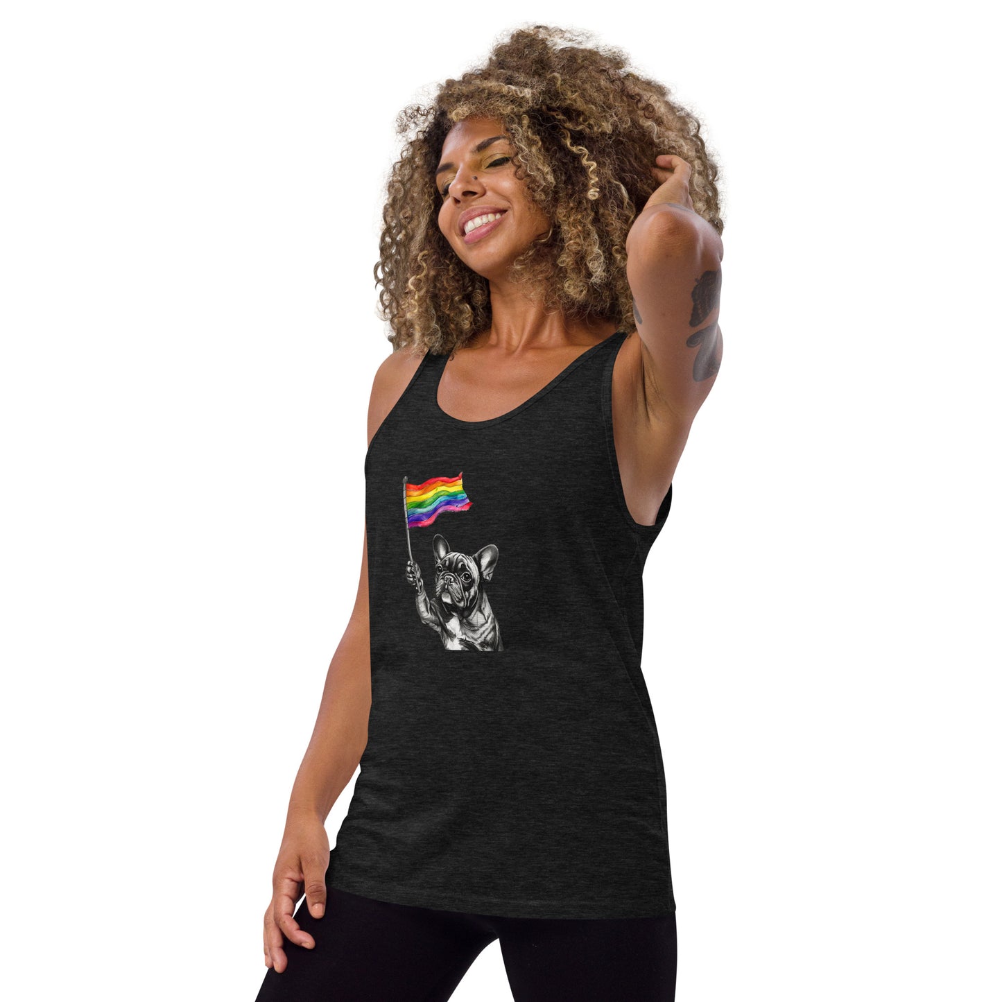 Frenchie Pride Flag Tank Top