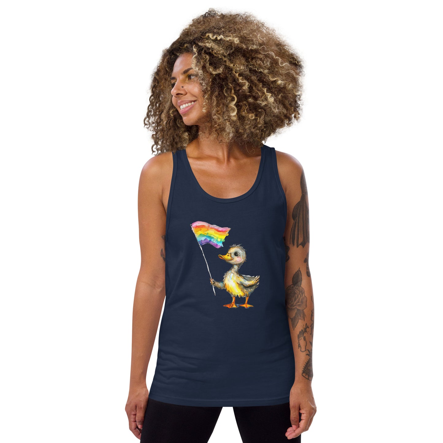 Duckling Pride Flag Tank Top