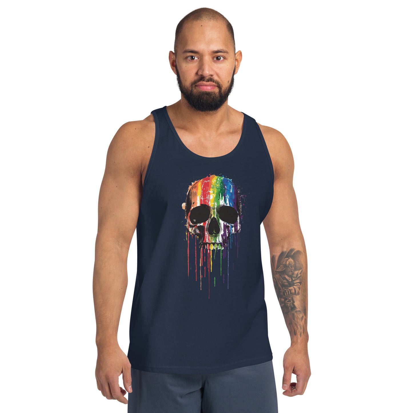 Skull Drip Rainbow Pride Tank Top