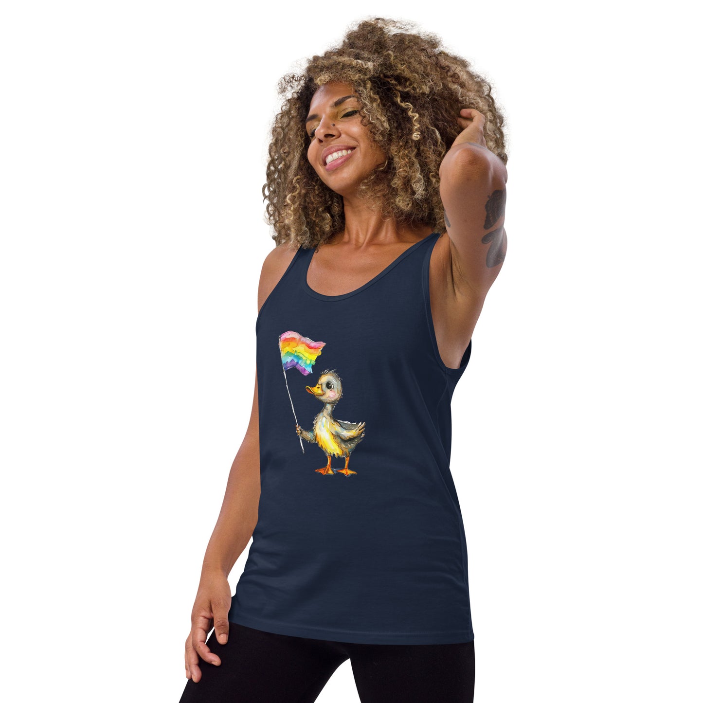 Duckling Pride Flag Tank Top