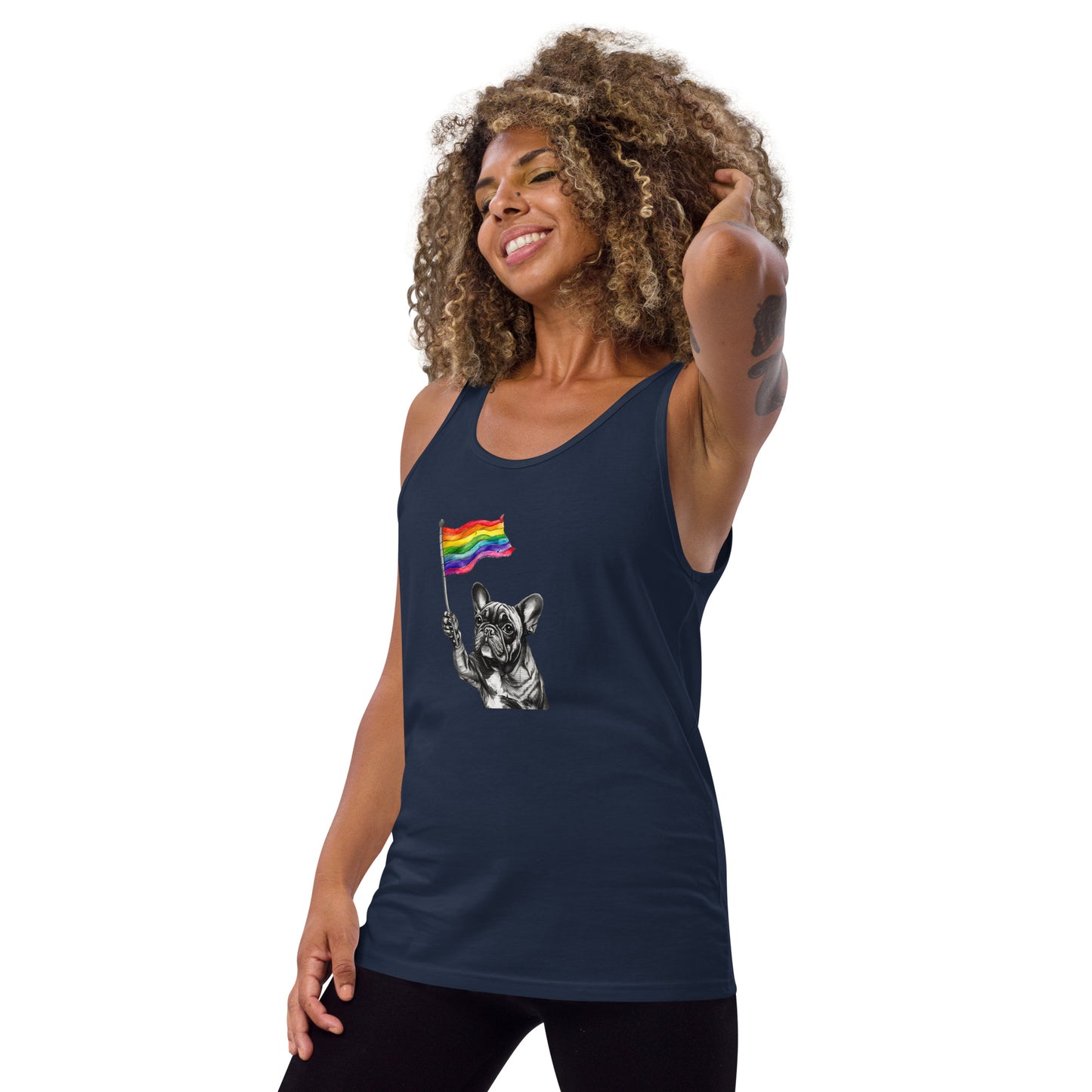 Frenchie Pride Flag Tank Top