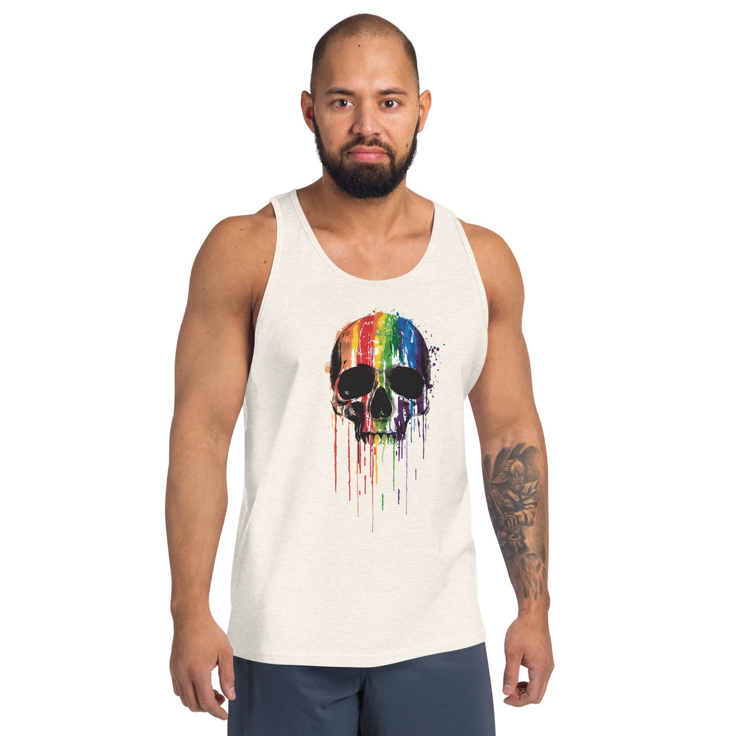 Skull Drip Rainbow Pride Tank Top