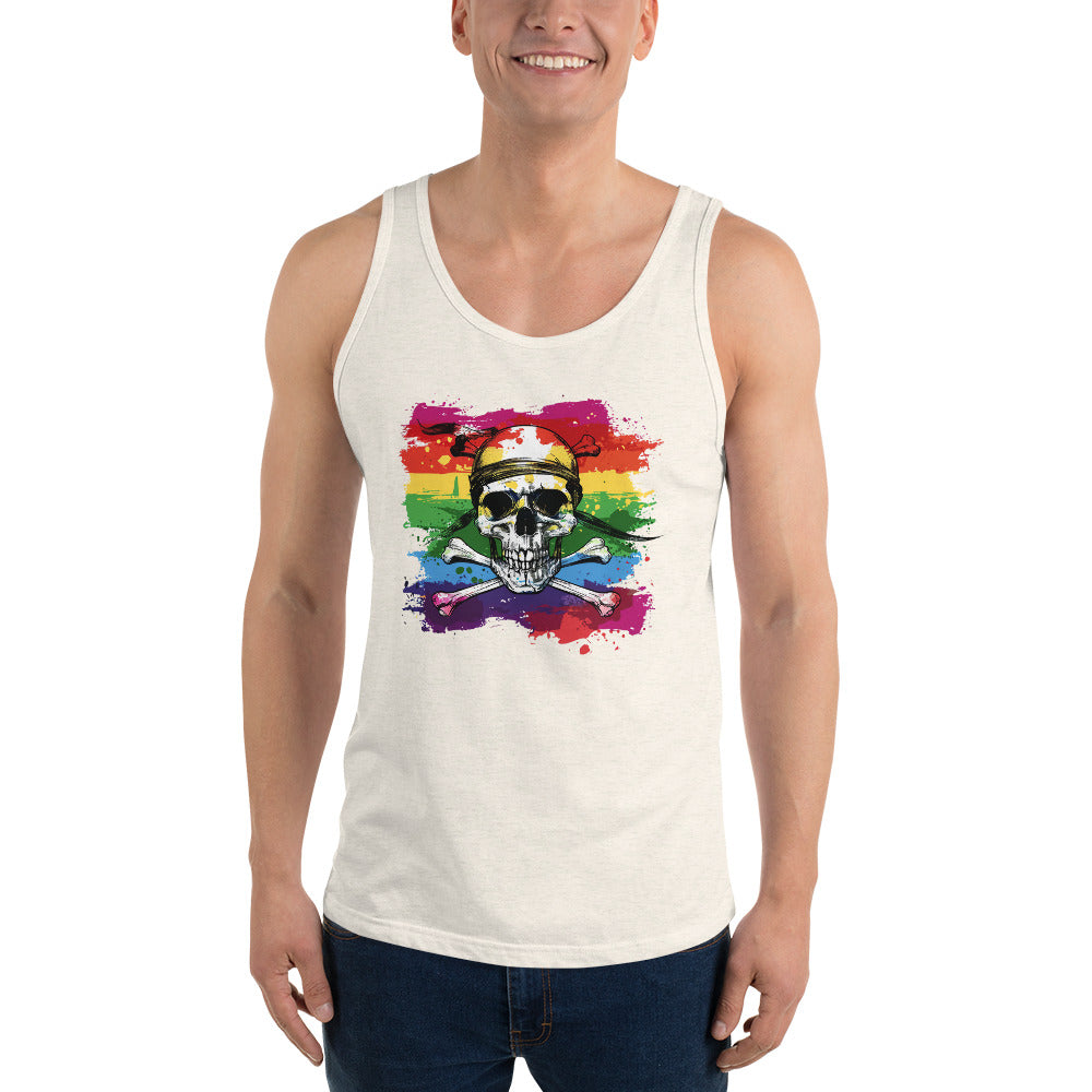 Pirate Rainbow Skull Flag Pride Tank Top