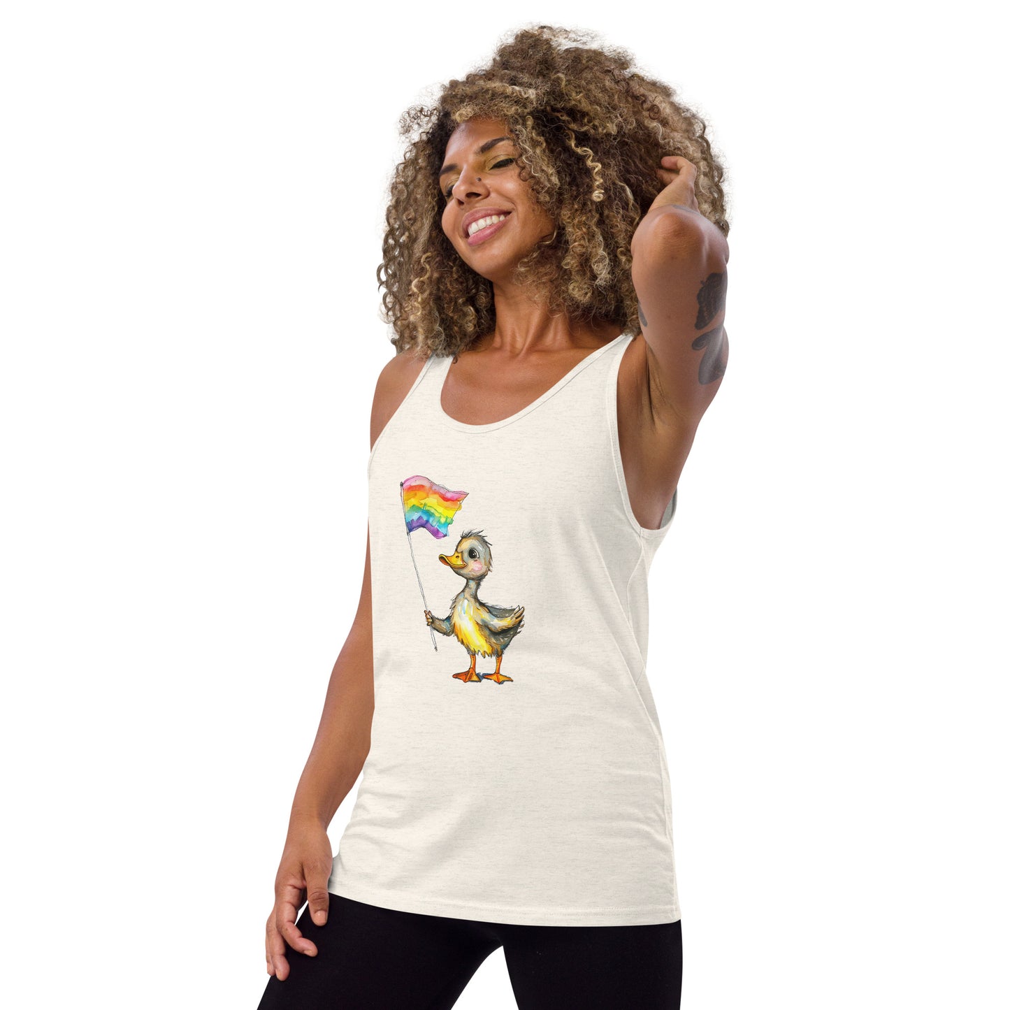 Duckling Pride Flag Tank Top