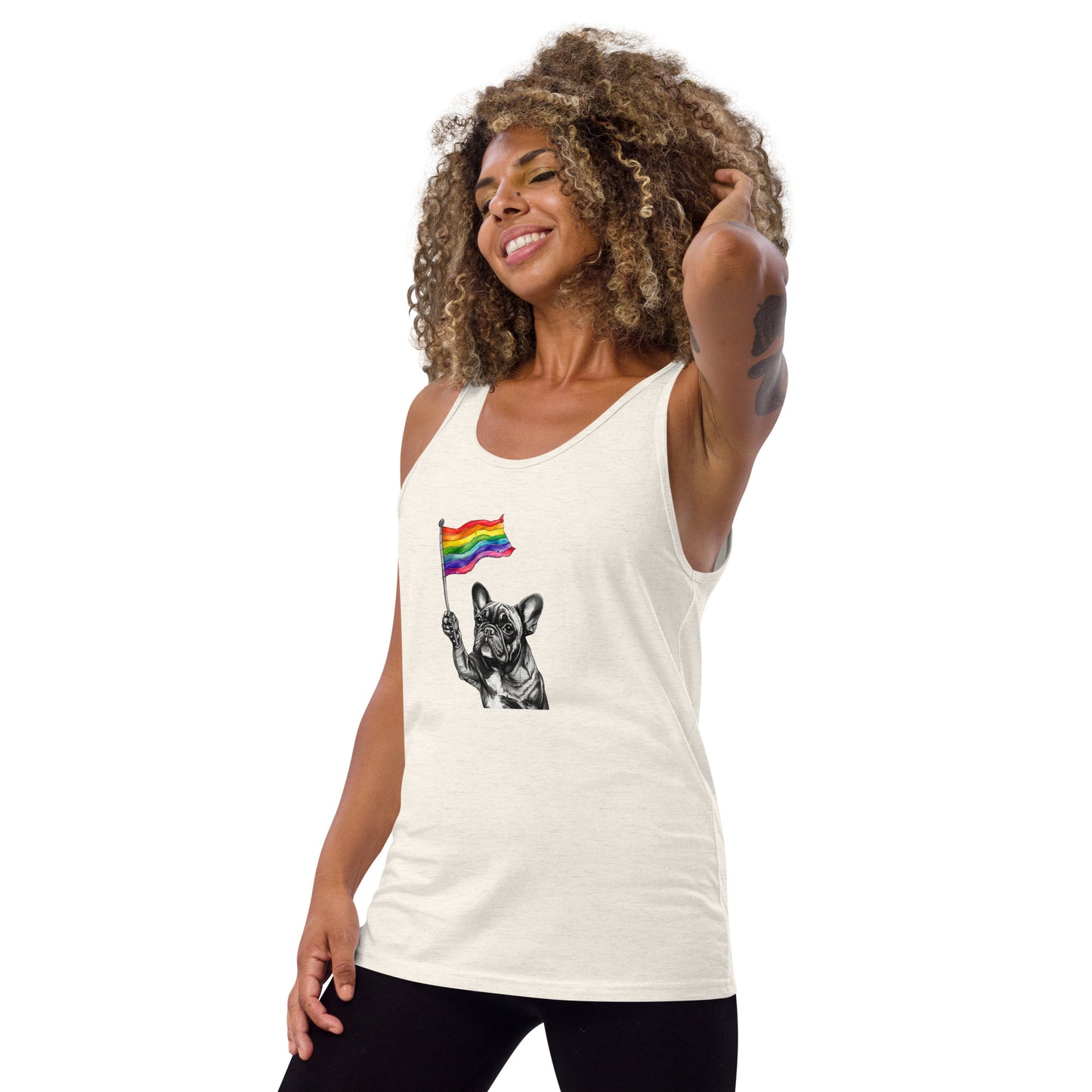 Frenchie Pride Flag Tank Top