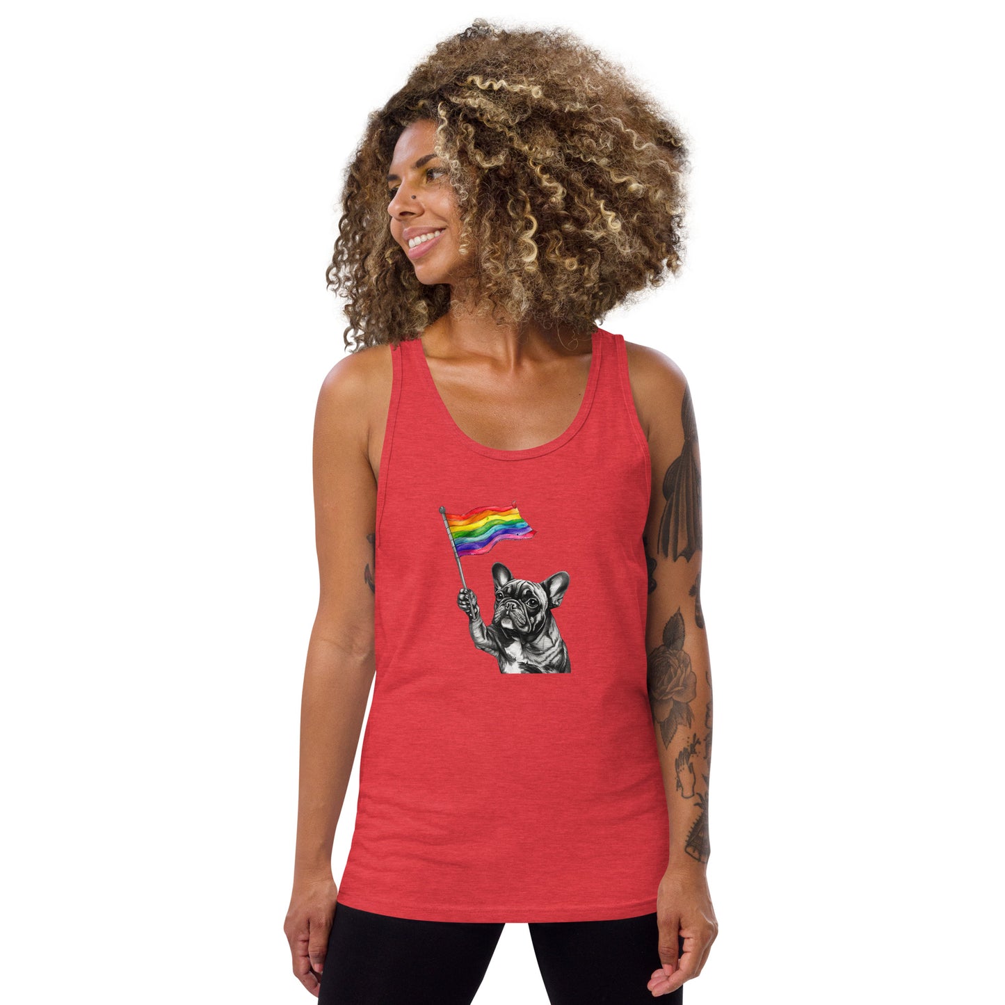 Frenchie Pride Flag Tank Top