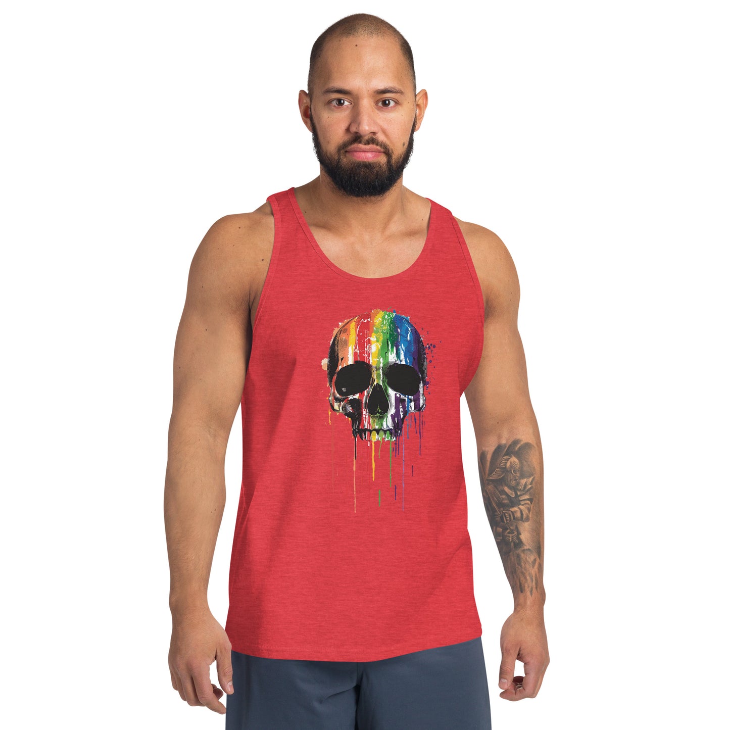 Skull Drip Rainbow Pride Tank Top