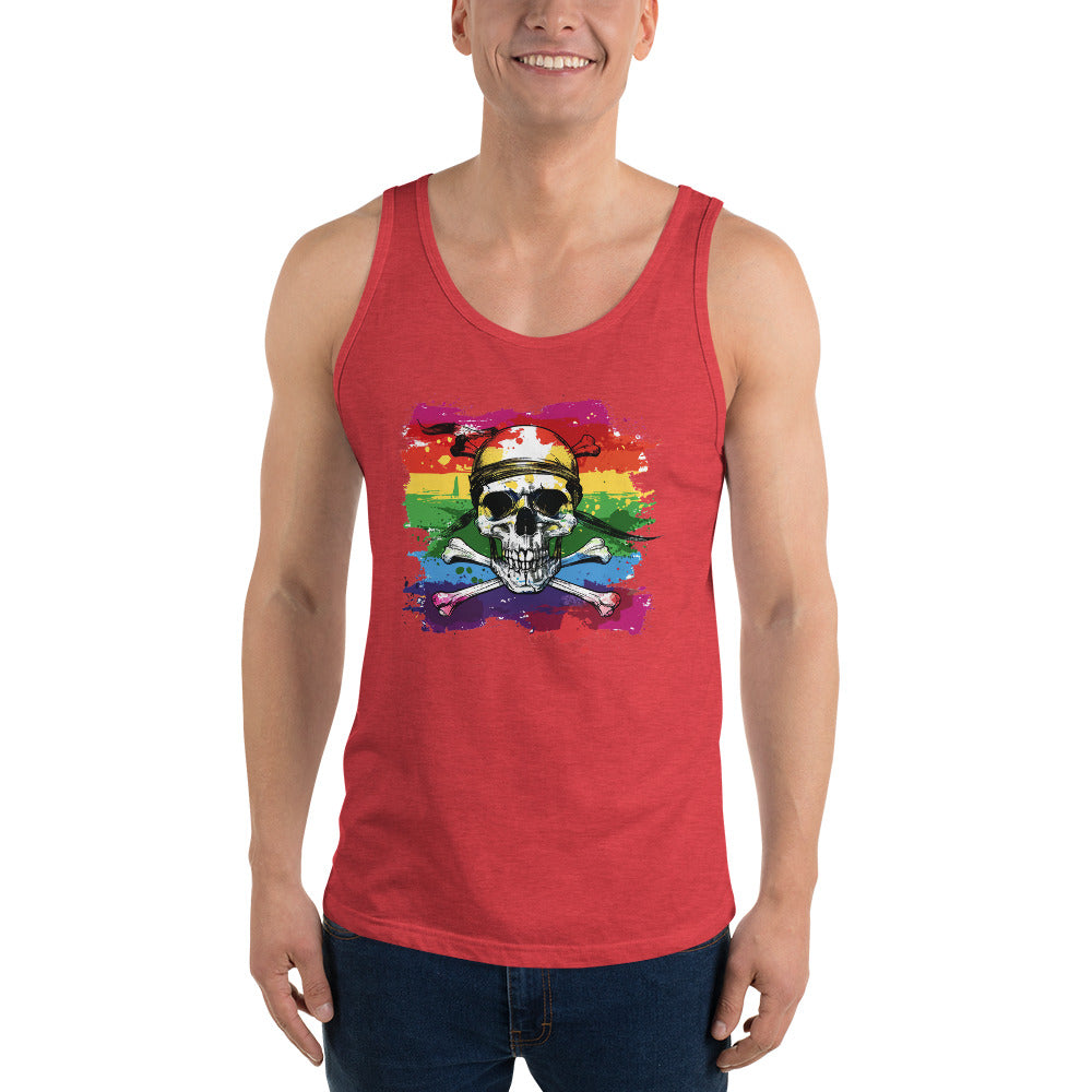 Pirate Rainbow Skull Flag Pride Tank Top