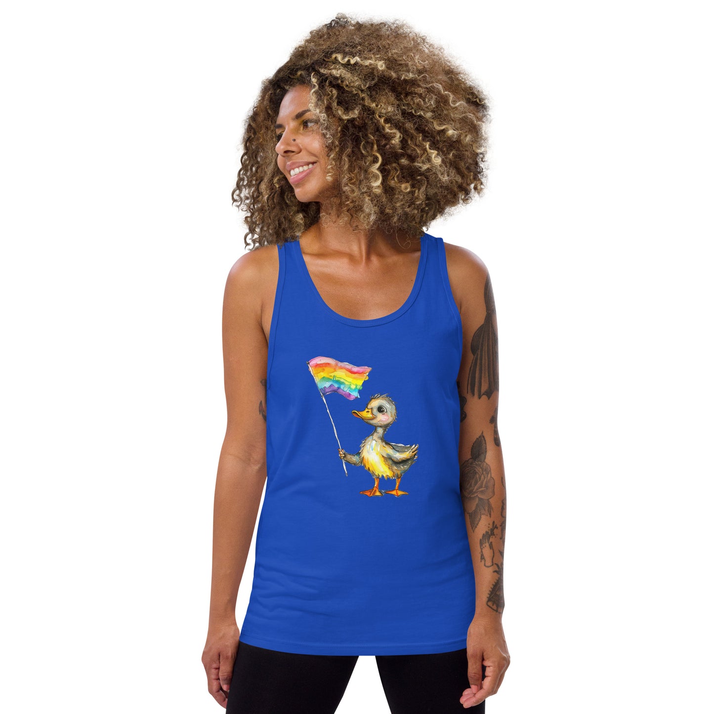 Duckling Pride Flag Tank Top