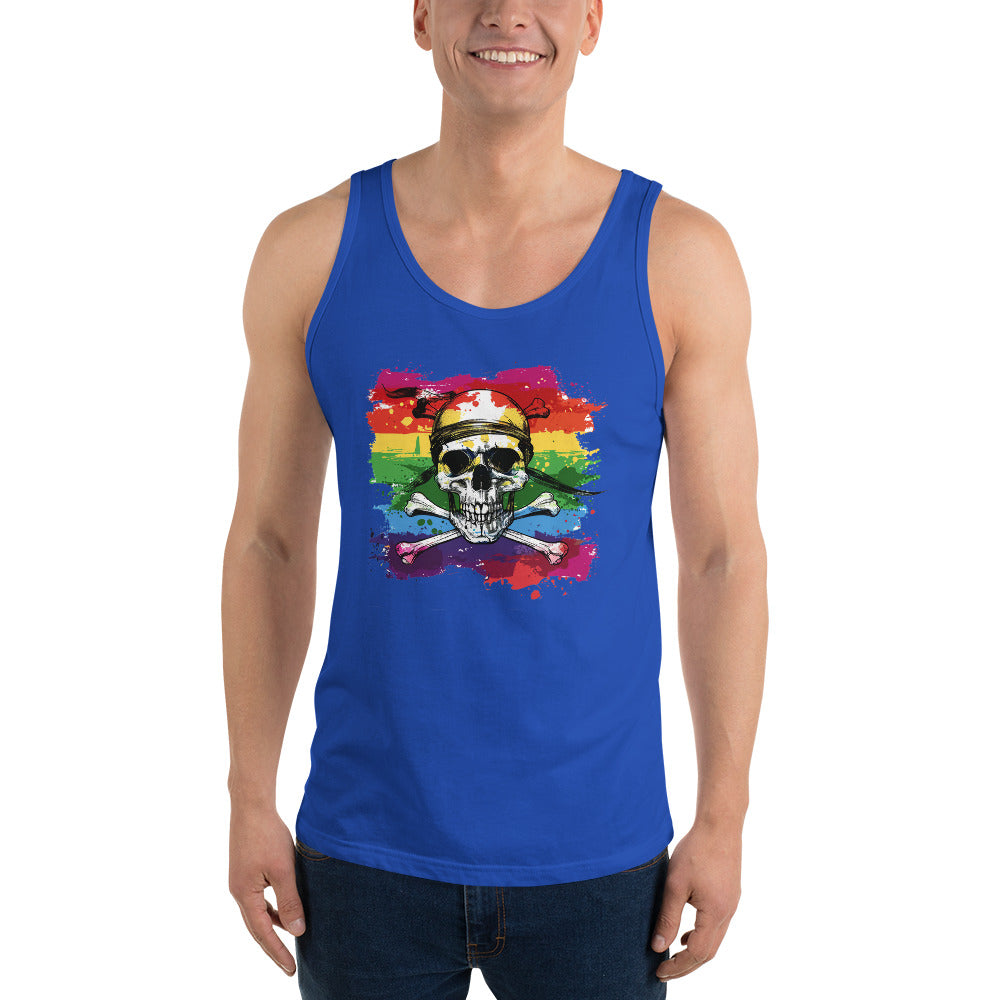 Pirate Rainbow Skull Flag Pride Tank Top