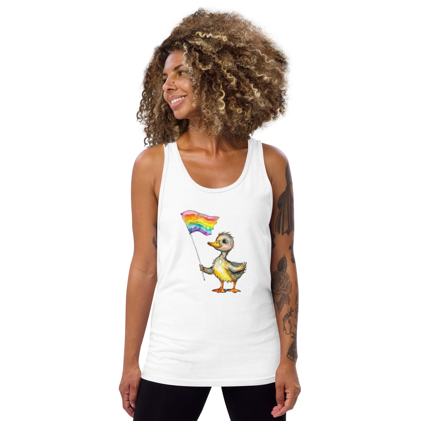 Duckling Pride Flag Tank Top