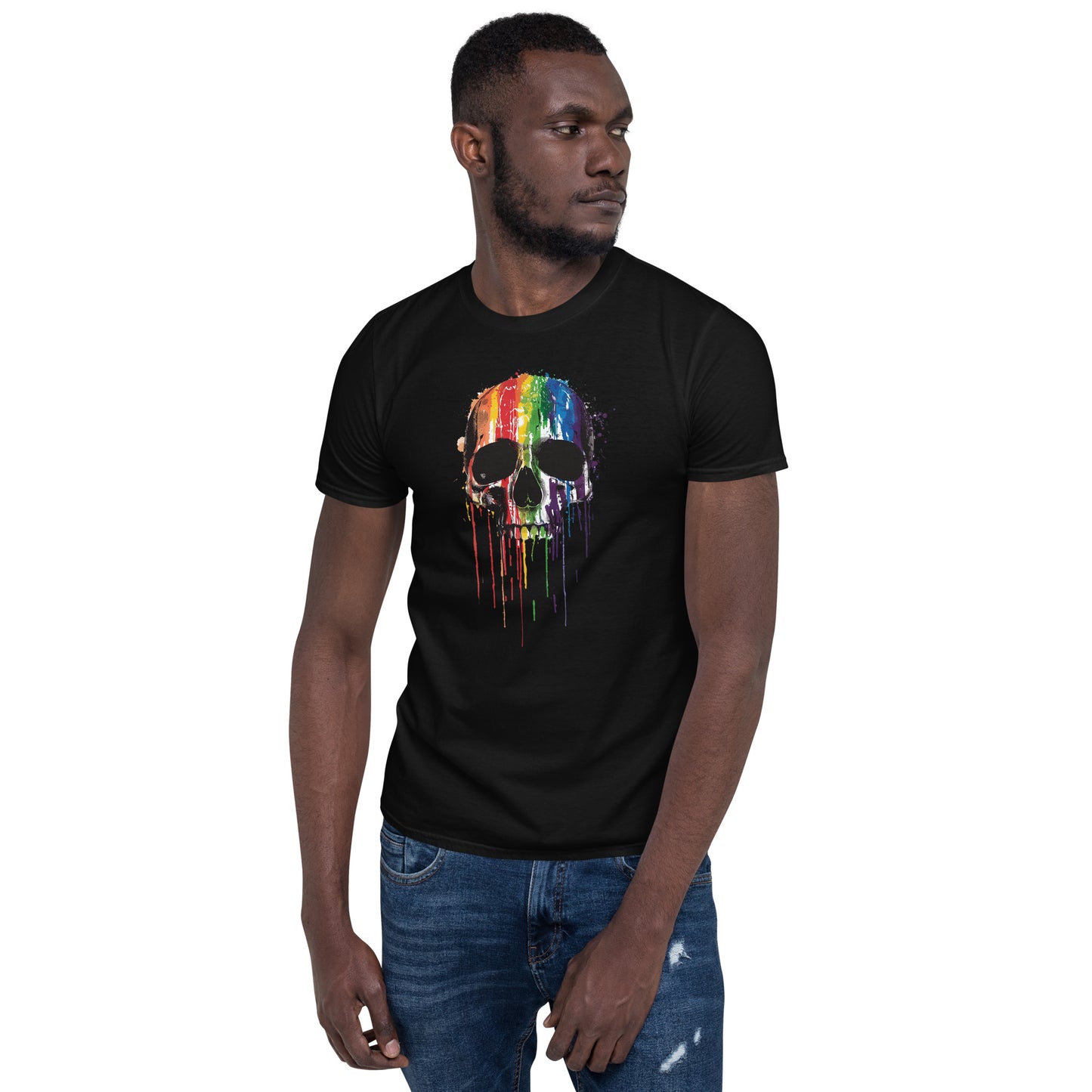 Skull Drip Rainbow Pride T-Shirt