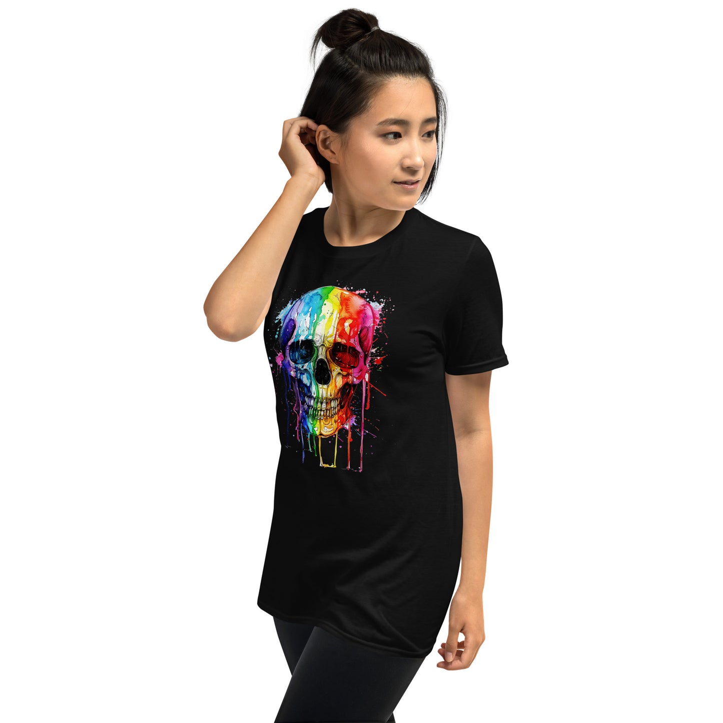 Skull Painted Rainbow Pride T-Shirt