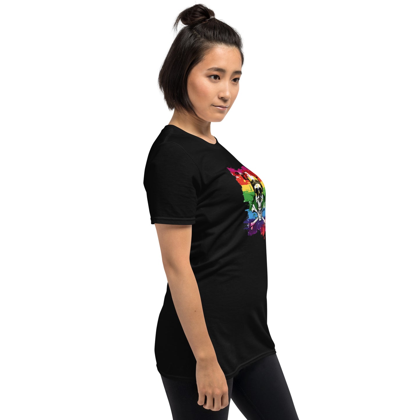 Pirate Rainbow Skull Flag Pride T-Shirt