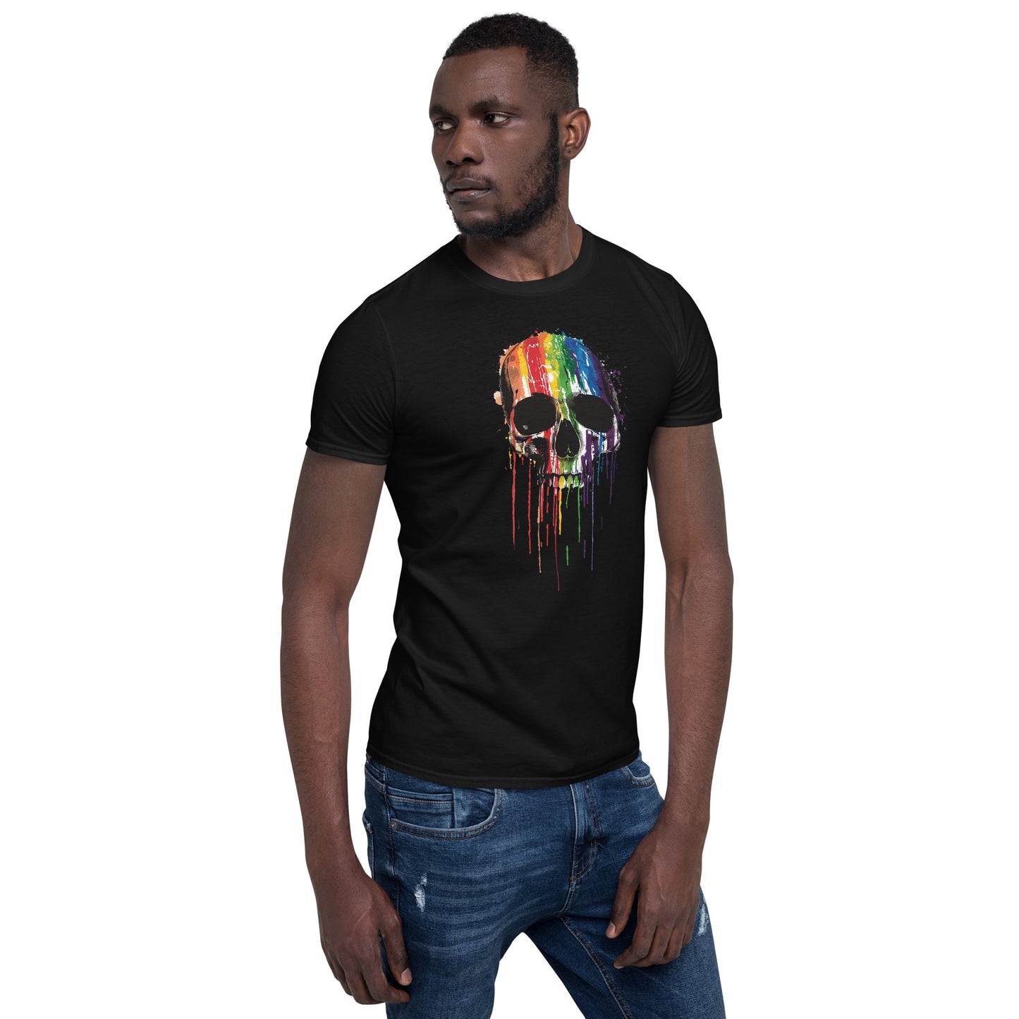 Skull Drip Rainbow Pride T-Shirt