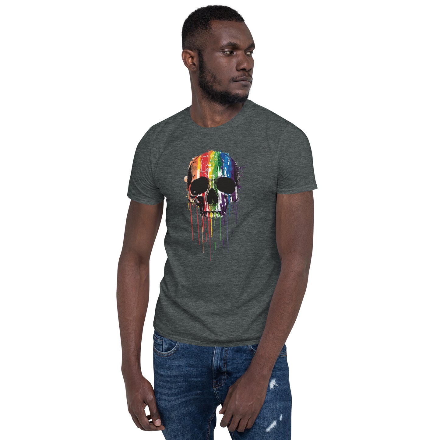 Skull Drip Rainbow Pride T-Shirt