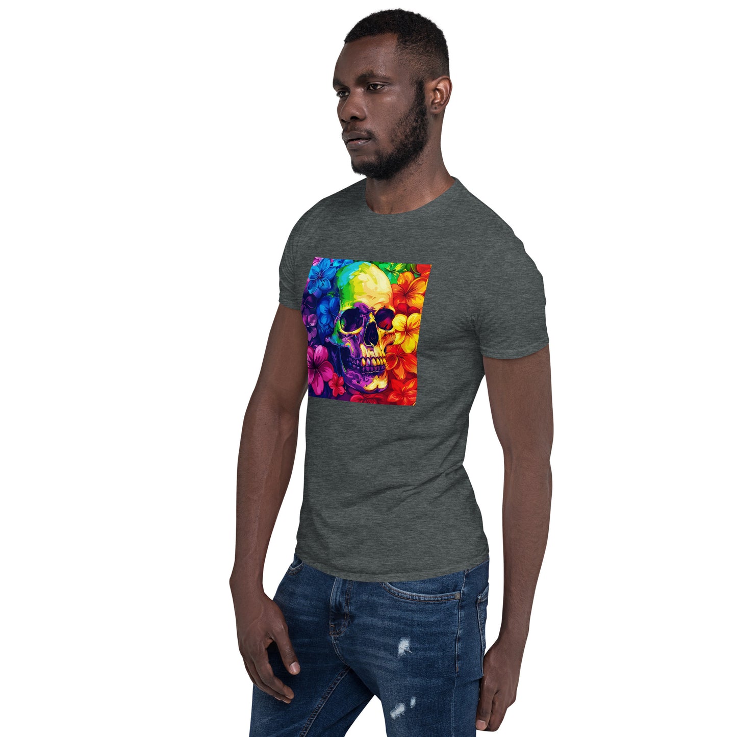 Rainbow Flower Skull T-Shirt