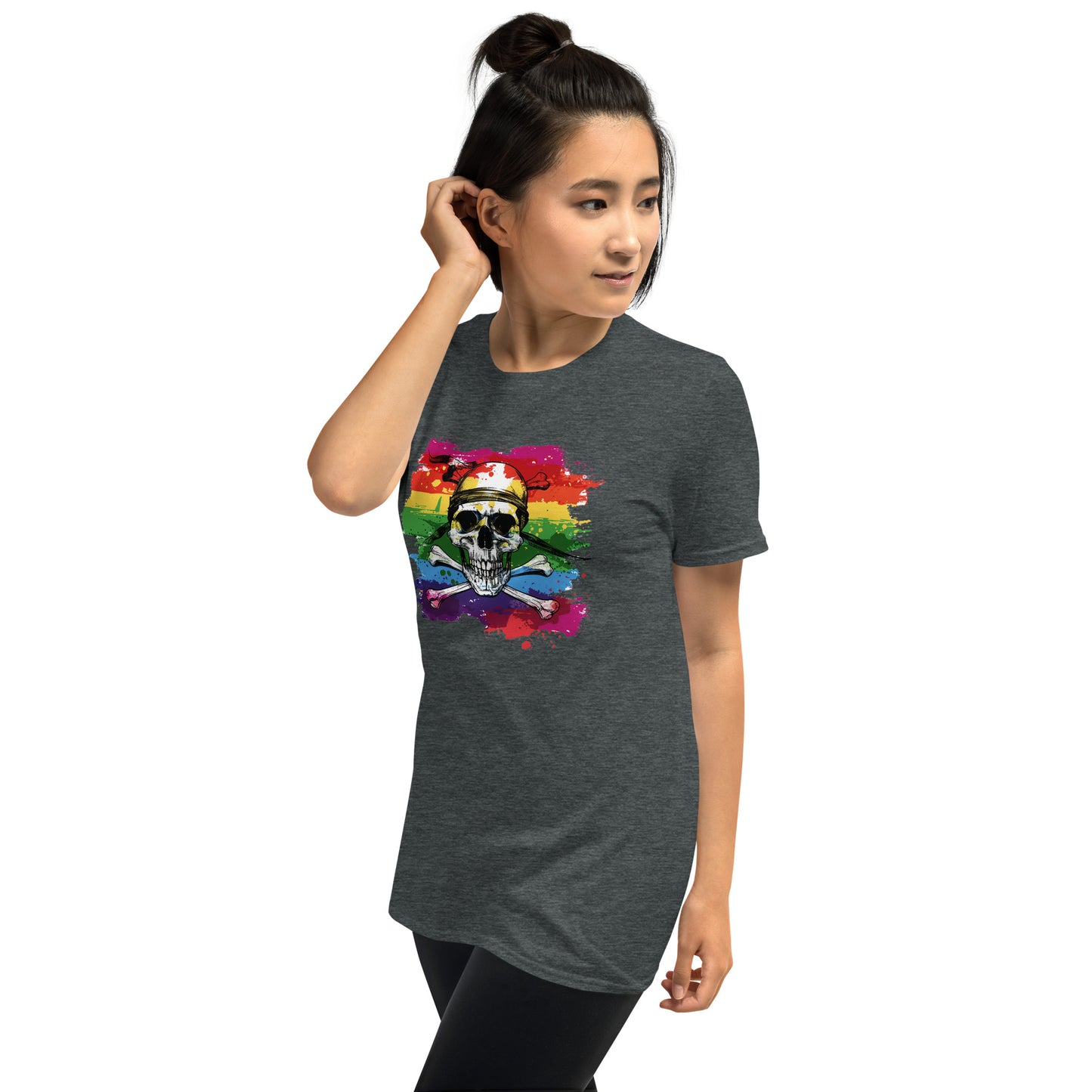 Pirate Rainbow Skull Flag Pride T-Shirt