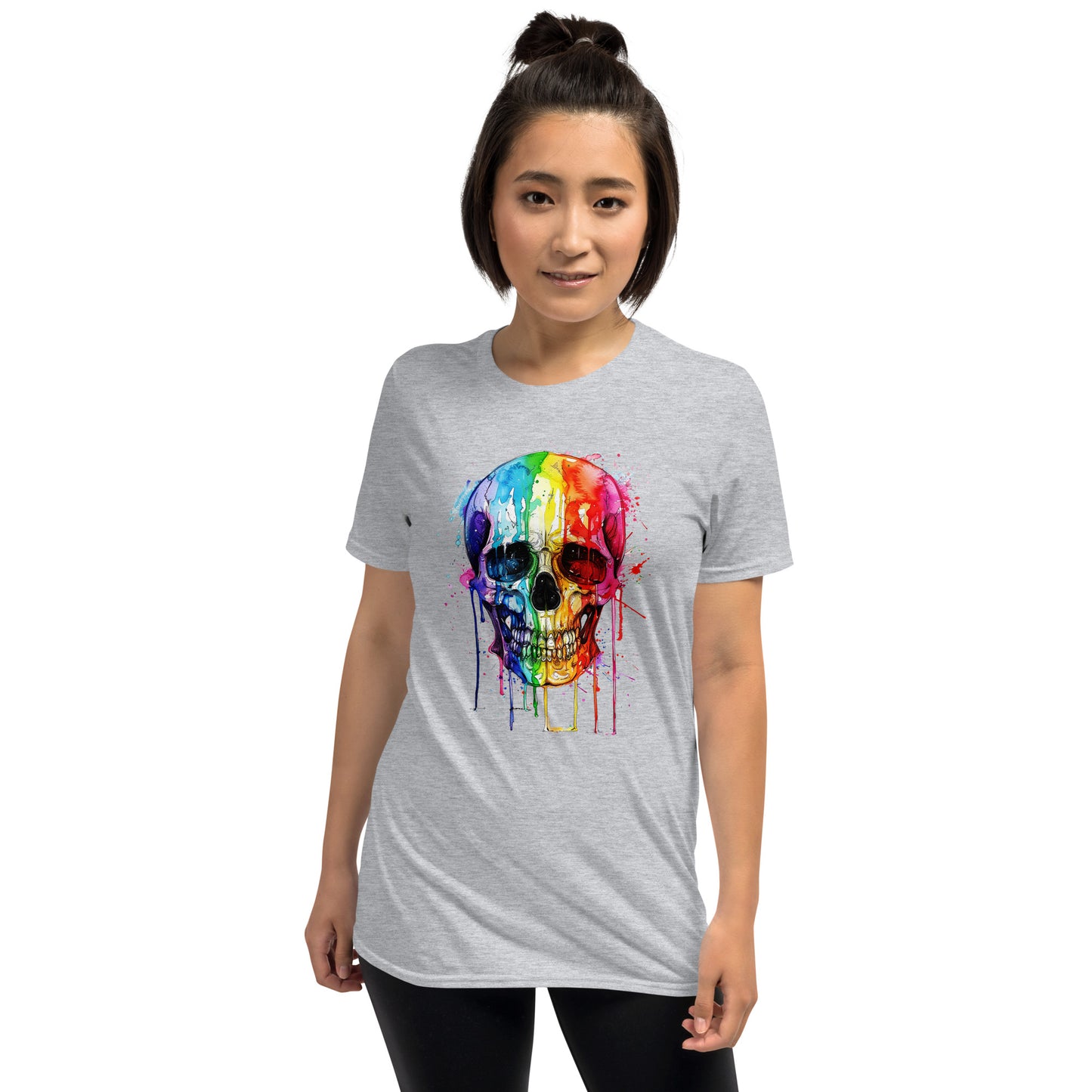 Skull Painted Rainbow Pride T-Shirt