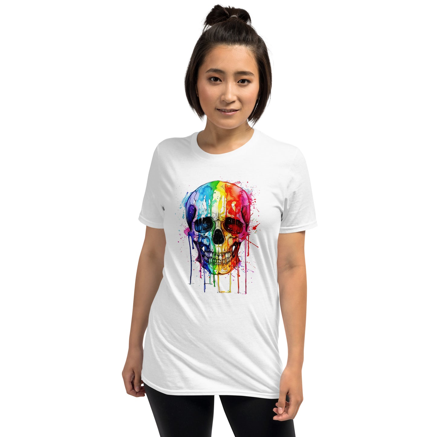 Skull Painted Rainbow Pride T-Shirt