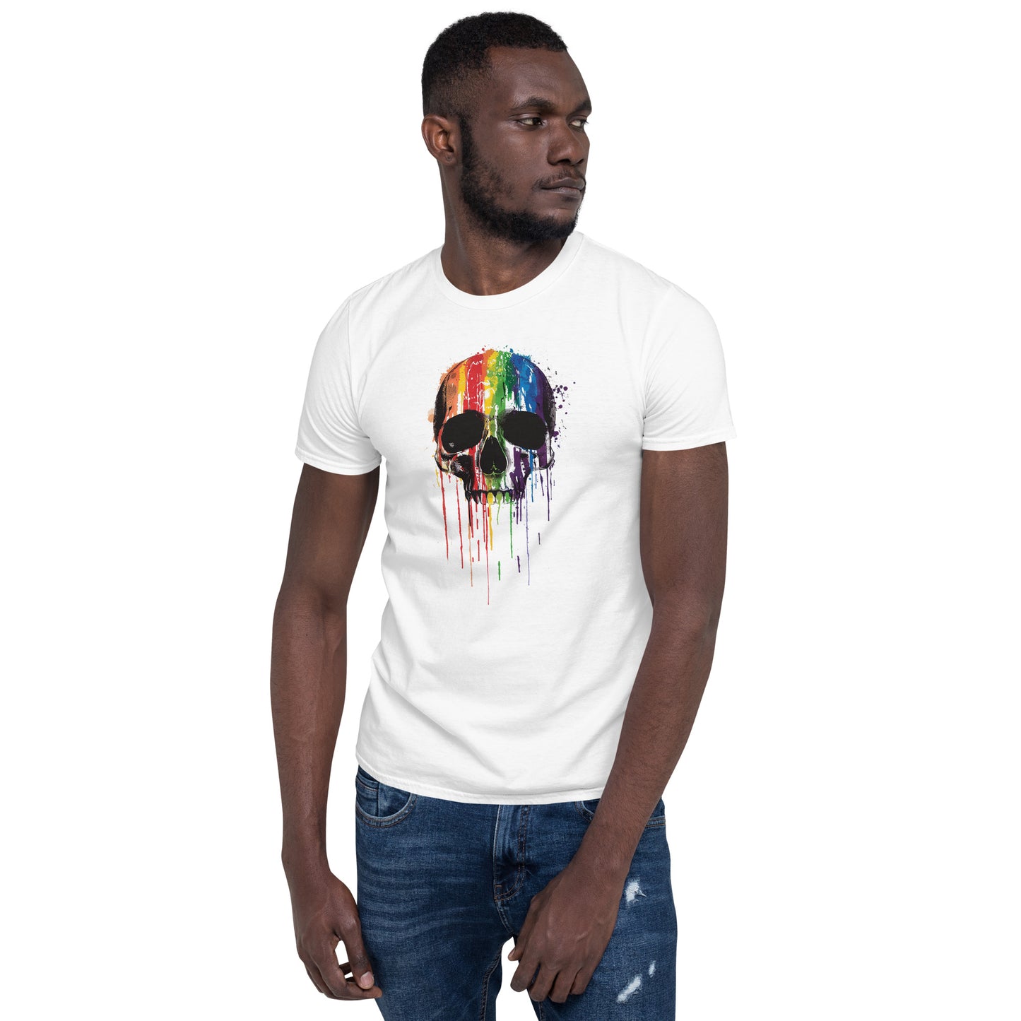 Skull Drip Rainbow Pride T-Shirt