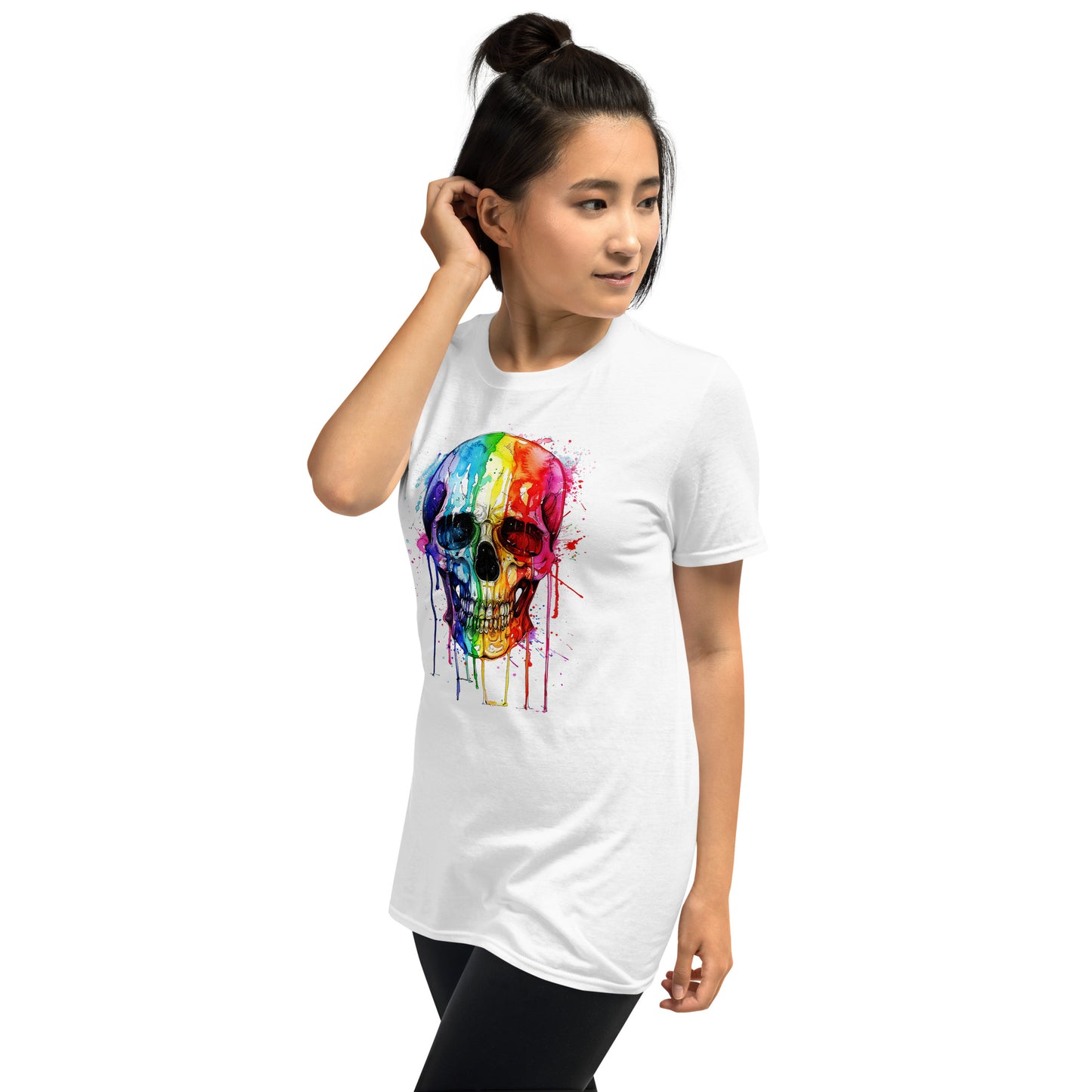 Skull Painted Rainbow Pride T-Shirt