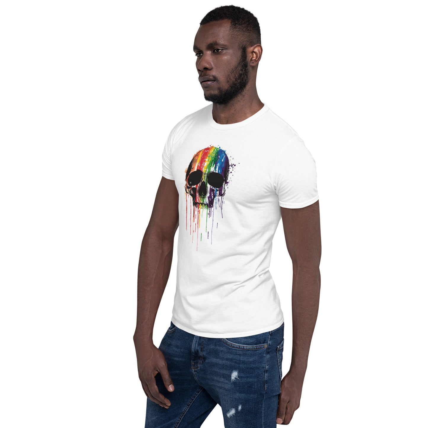 Skull Drip Rainbow Pride T-Shirt