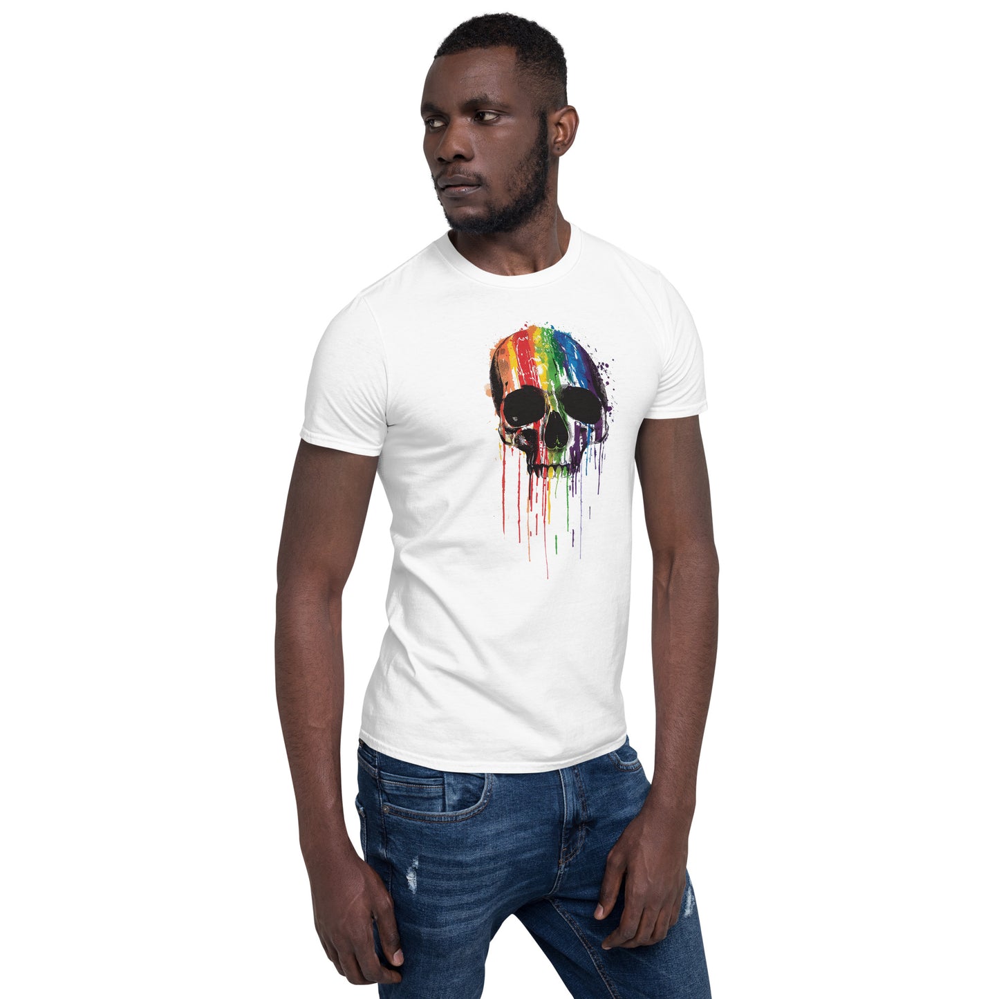 Skull Drip Rainbow Pride T-Shirt