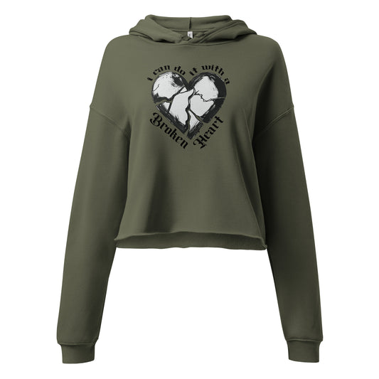 With a Broken Heart Crop Hoodie