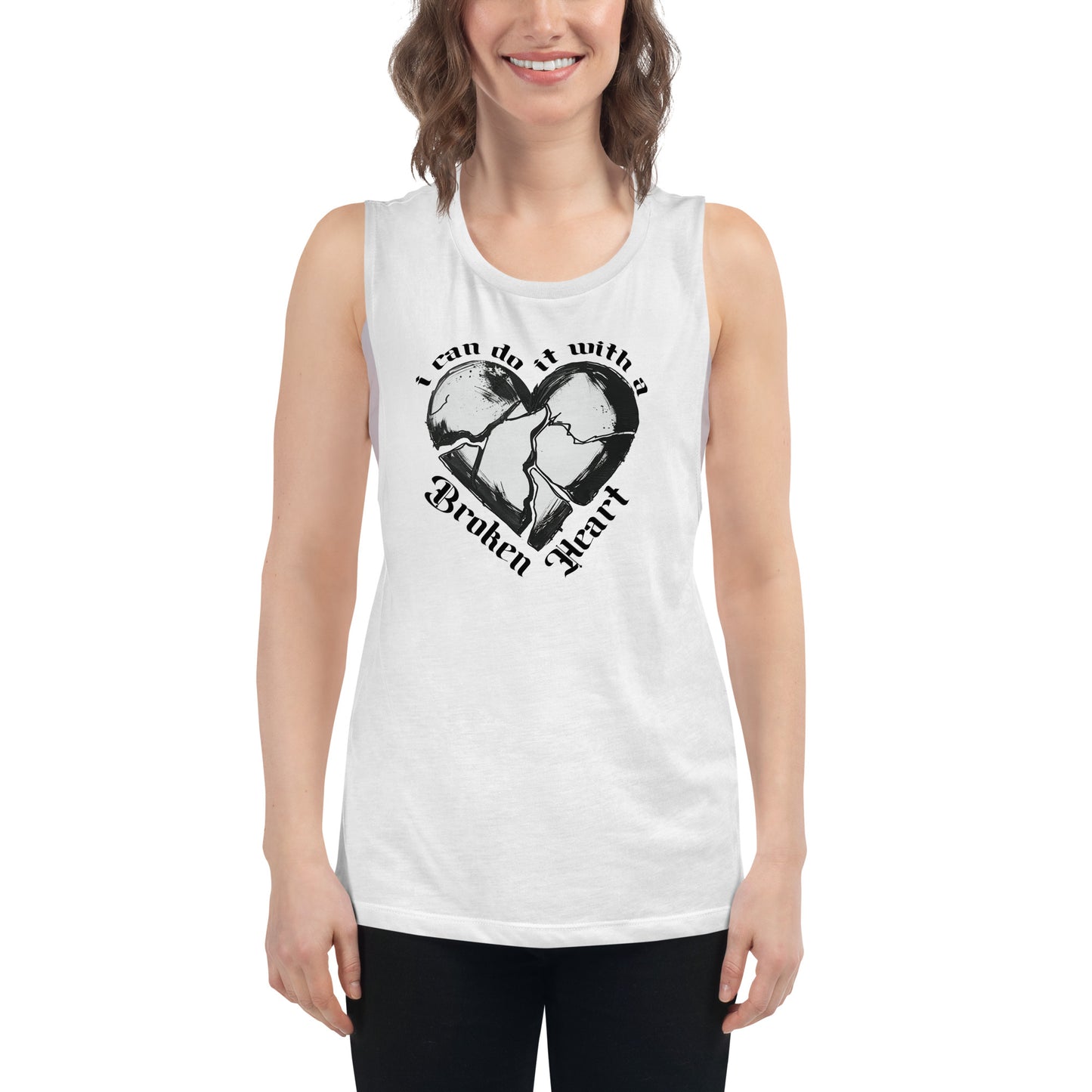 With a Broken Heart Ladies’ Tank